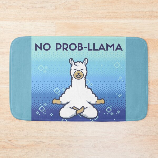 Item preview, No Probllama – Cute Meditating Llama Design designed and sold by Furkan Al-Gburi.