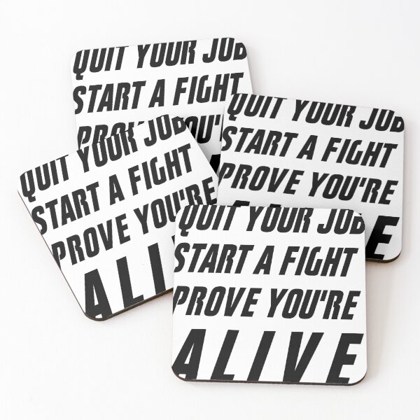 Item preview, fight club - quit your job, start a fight, prove you're alive designed and sold by and then,.