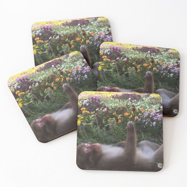 Item preview, Monkey in flower field  designed and sold by monkey zone.