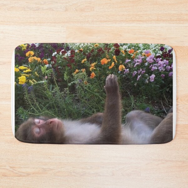 Item preview, Monkey in flower field  designed and sold by monkey zone.