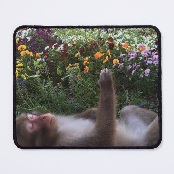 Item preview, Monkey in flower field  designed and sold by monkey zone.