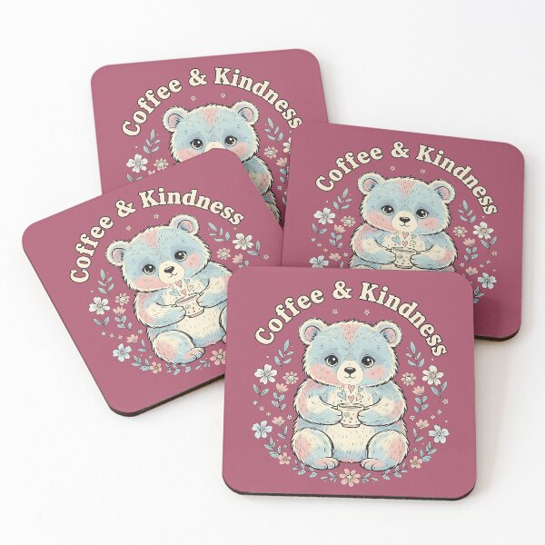 Item preview, Coffee & Kindness Pastel Bear Art designed and sold by BirdsnStuff.
