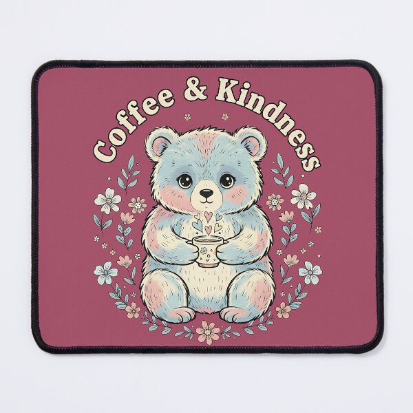 Item preview, Coffee & Kindness Pastel Bear Art designed and sold by BirdsnStuff.