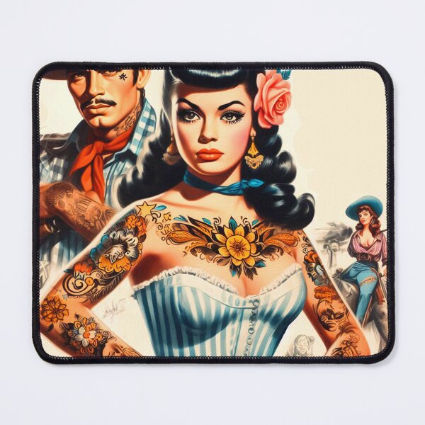 Item preview, Cute Tattooed Woman designed and sold by PulpVintage.