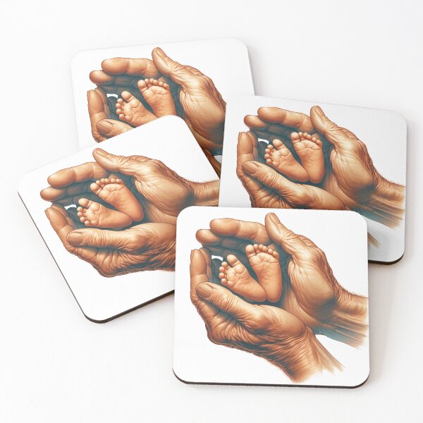 Item preview, Tender Hands of Generations Embracing Small Feet in Peaceful Harmony designed and sold by KanDa-Shop.