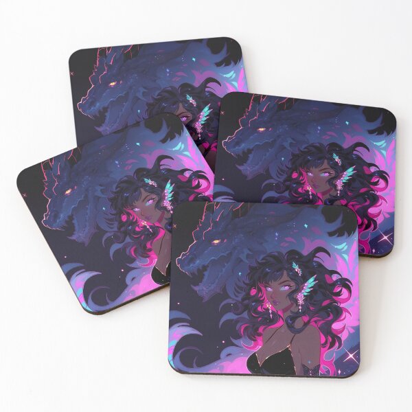 Item preview, Midnight Dragon Muse in Neon designed and sold by bubblegoth.