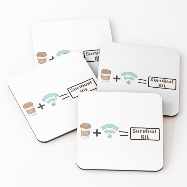 Item preview, Coffee and WiFi Survival Kit designed and sold by Sam-Designs-03.
