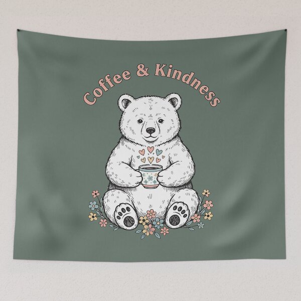 Item preview, Coffee & Kindness Bear International Coffee Day designed and sold by BirdsnStuff.