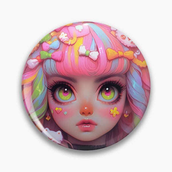 Item preview, Rainbow Decora Kawaii Anime Portrait designed and sold by bubblegoth.