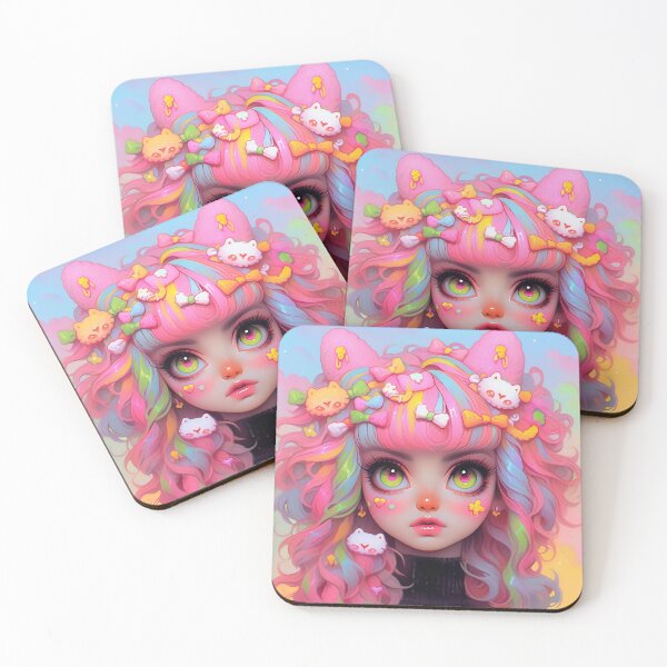 Item preview, Rainbow Decora Kawaii Anime Portrait designed and sold by bubblegoth.