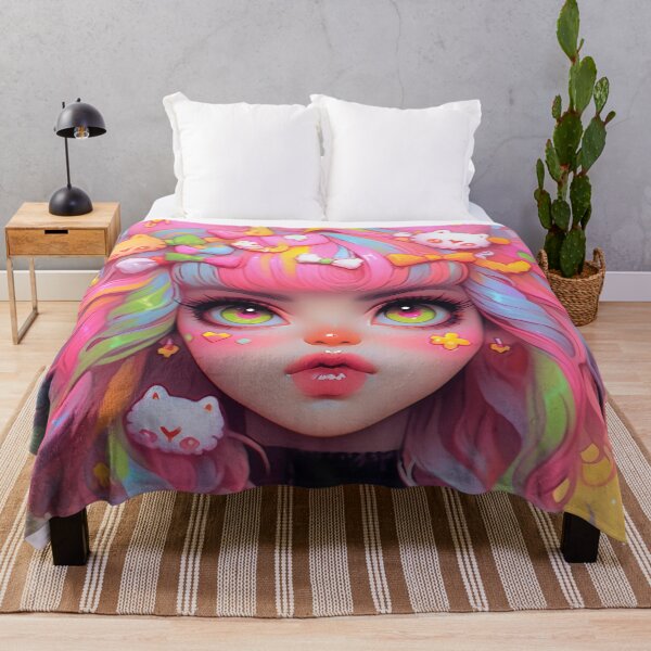 Item preview, Rainbow Decora Kawaii Anime Portrait designed and sold by bubblegoth.