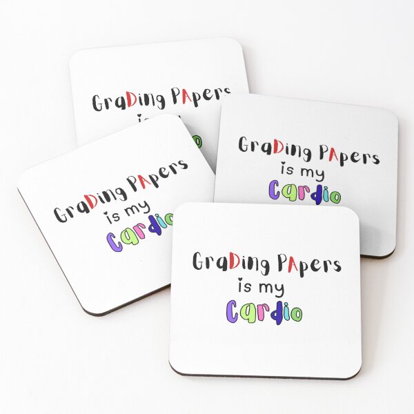 Item preview, Grading Papers Is My Cardio – Teacher Humor designed and sold by Sam-Designs-03.