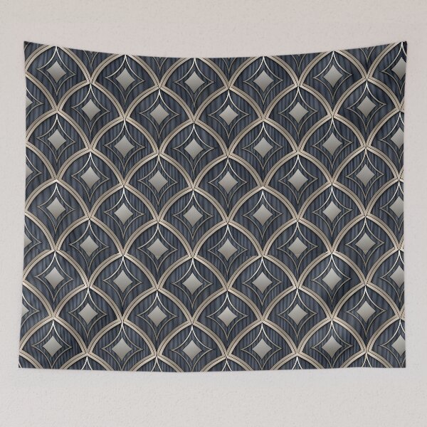 Item preview, Silver and black pattern designed and sold by trendspatterns.