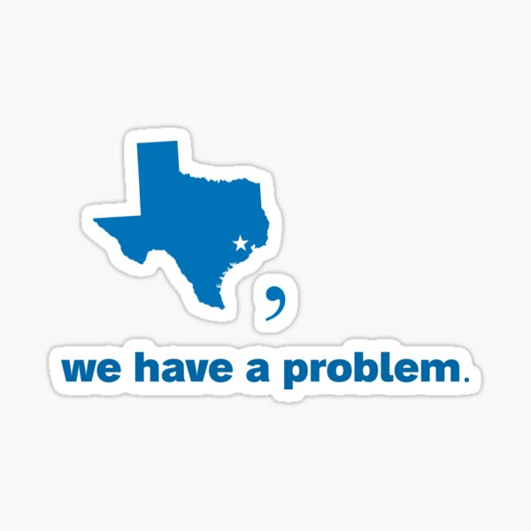 Houston, we have a problem (black) Sticker for Sale by didijuca