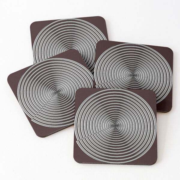 Item preview, Small Simple Spiral, white-black-grey, black background. designed and sold by Phiforge.