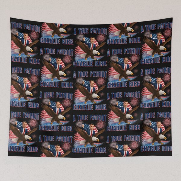 Item preview, Charlie Kirk A true Patriot American Eagle designed and sold by Ciarameliora.