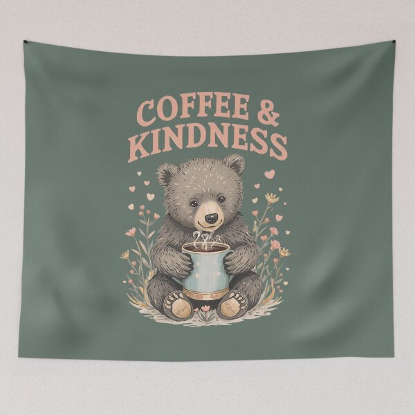 Item preview, Coffee & Kindness Cozy Bear Coffee Day designed and sold by BirdsnStuff.