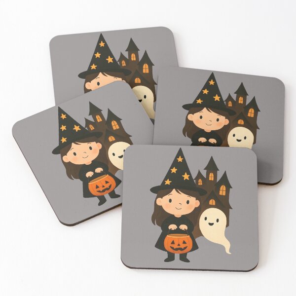 Item preview, Cute Little Girl Dressed as a Witch Holding a Halloween Pumpkin, Radiating Joy and Festivity in a Ma designed and sold by NanaNoei Creation.