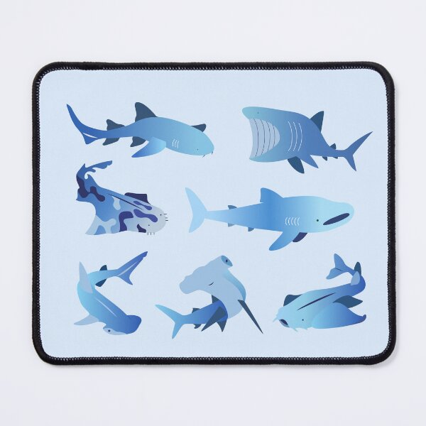 Item preview, Oceanic Sharks – Light Blue designed and sold by typewithjuliette.