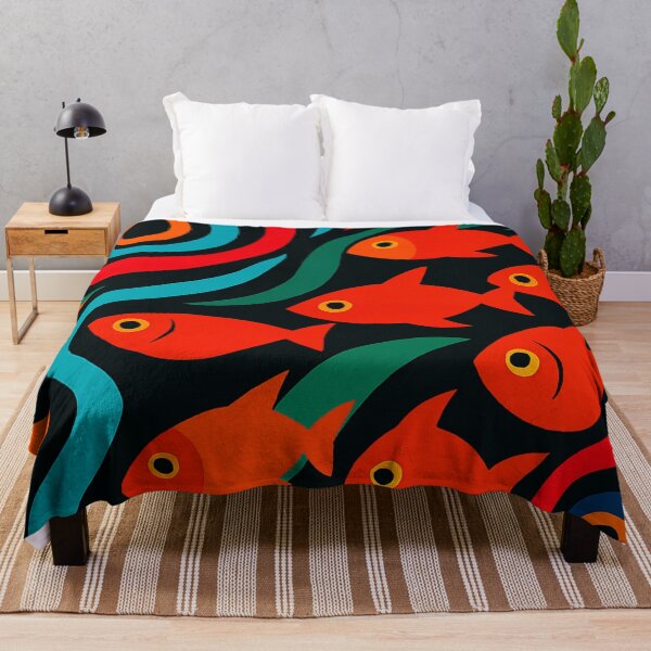 Item preview, Psychedelic Fish Swirl - Vibrant Abstract Red-Orange Fish with Colorful Waves & Concentric Ripples designed and sold by AnTartstudios.