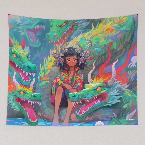 Item preview, Festival Maiden Among Rainbow Dragons designed and sold by bubblegoth.