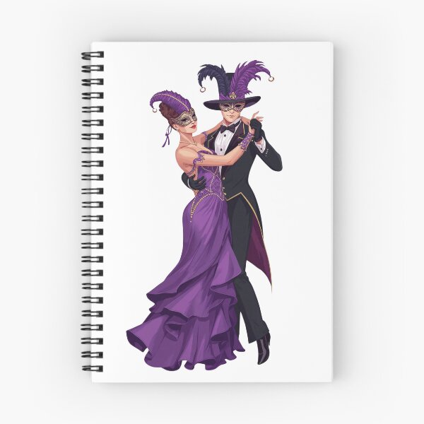 Item preview, Masquerade Ball Dancers – Elegant Ballroom Illustration designed and sold by Erik Visnievskij.