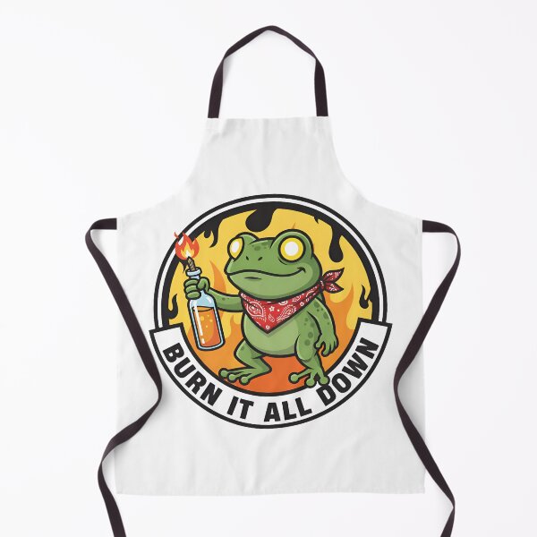 Item preview, Burn It All Down Frog – Funny Chaotic Meme Design designed and sold by Imaginationbeyond.