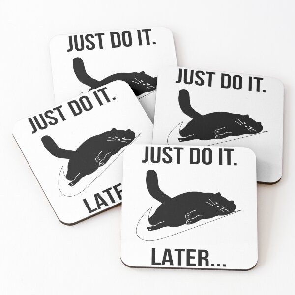 Item preview, Just Do It Later Black Cat designed and sold by BobbyHunt8.