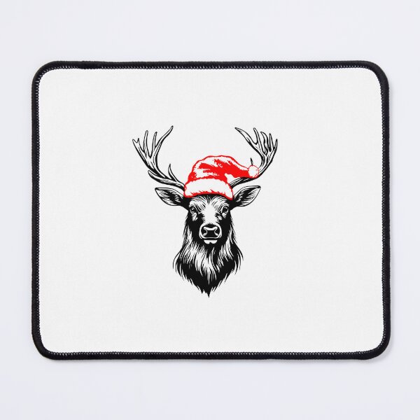 Item preview, Festive Elk in Santa Hat designed and sold by JollyCritters.