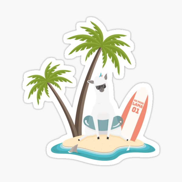 No Problama Island Sticker