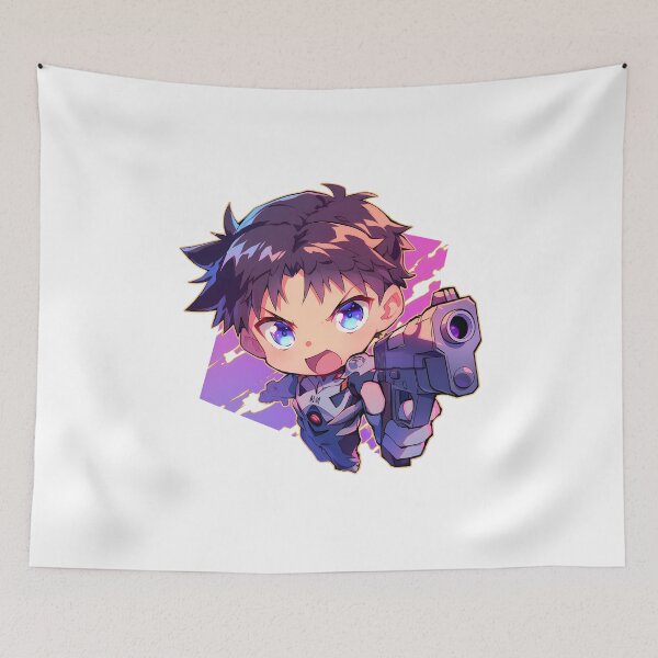 Item preview, Shinji Ikari Neon Genesis Evangelion Kawaii Chibi Anime designed and sold by justnickthings.