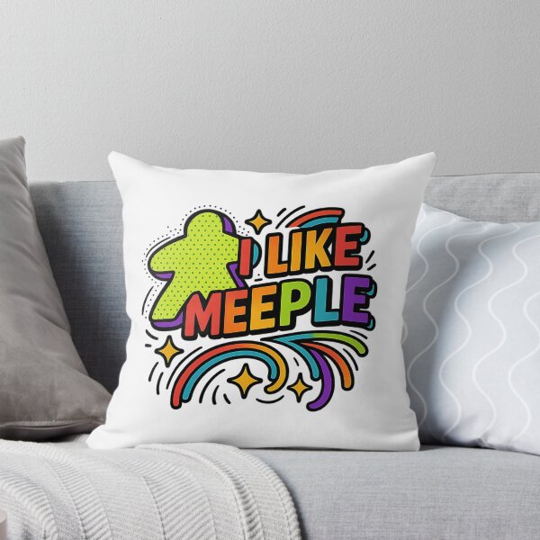Item preview, I Like Meeple - Unisex T-Shirt For Board Gamers - Popart designed and sold by WhitneySchu.