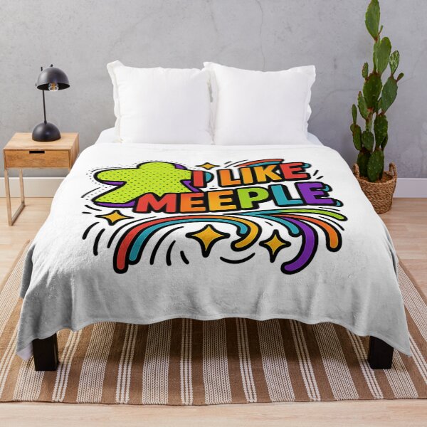Item preview, I Like Meeple - Unisex T-Shirt For Board Gamers - Popart designed and sold by WhitneySchu.