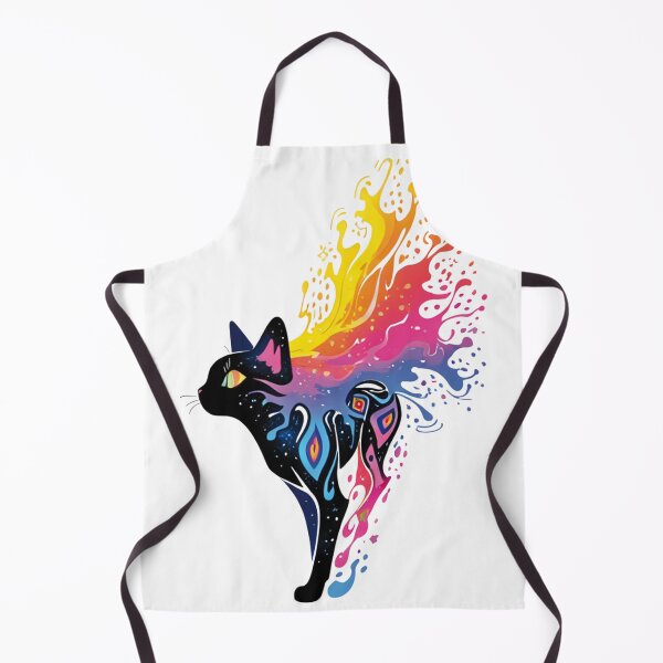 Item preview, A Neon Cat Bursting in Colorful Flames designed and sold by maeroks.