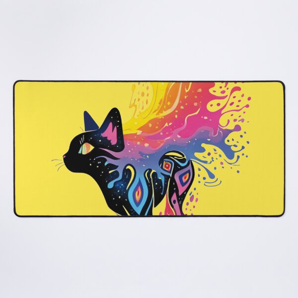 Item preview, A Neon Cat Bursting in Colorful Flames designed and sold by maeroks.