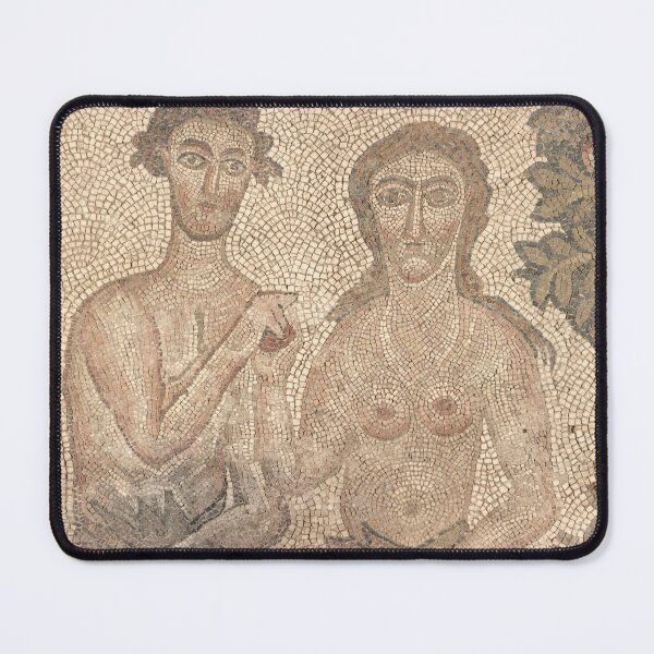 Item preview, Fragment of a Floor Mosaic Adam and Eve, late 400s–early 500s CE. Early Byzantium, Northern Syria, Byzantine period, late 5th-early 6th century designed and sold by Vintage Designs +.