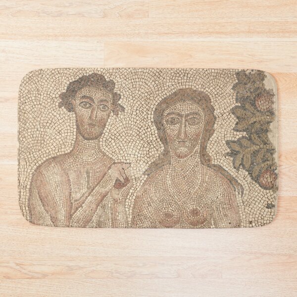 Item preview, Fragment of a Floor Mosaic Adam and Eve, late 400s–early 500s CE. Early Byzantium, Northern Syria, Byzantine period, late 5th-early 6th century designed and sold by Vintage Designs +.
