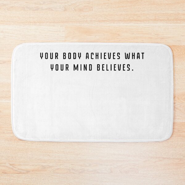 Item preview, Fitness Quote - Your Body Achieves What Your Mind Believes - Minimalist Design designed and sold by Out of Orbit.