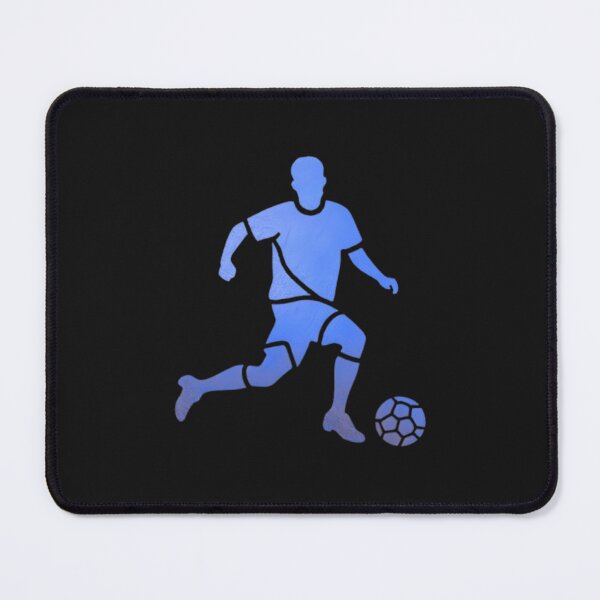 Item preview, A soccer player skilfully dribbles the football_Blue paint designed and sold by Aariq.