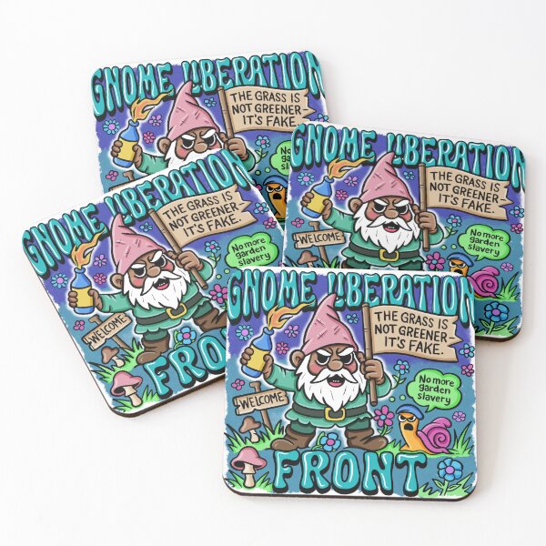 Item preview, Gnome Liberation Front Tote Bag – Funny Garden Parody Graphic, Quirky Protest Tote designed and sold by BeautifullyBlaze.