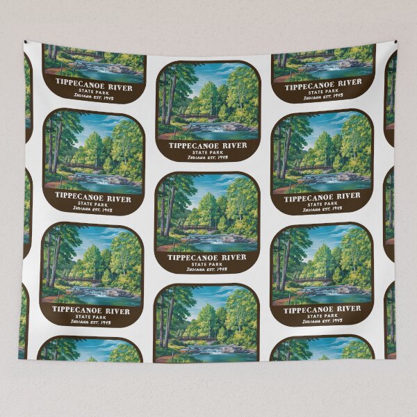 Item preview, Vintage Tippecanoe River State Park (Indiana State Park) designed and sold by RabbitK.