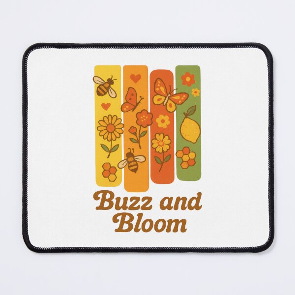 Item preview, Buzz and Bloom – Retro Bee and Butterfly Nature Design designed and sold by inkoutninja.