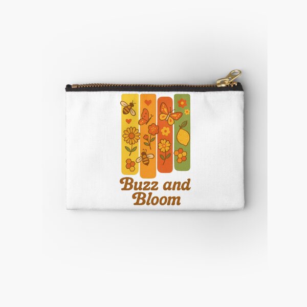 Item preview, Buzz and Bloom – Retro Bee and Butterfly Nature Design designed and sold by inkoutninja.