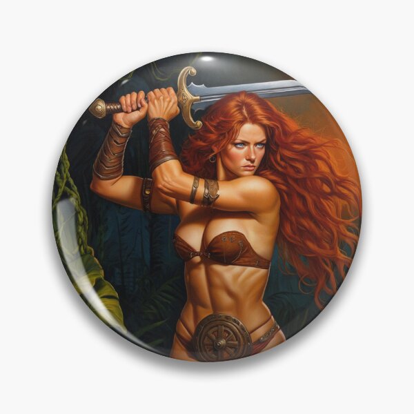 Item preview,  Medieval Fantasy Swords woman warrior classic elegant fantasy illustration art designed and sold by Vintage Designs +.