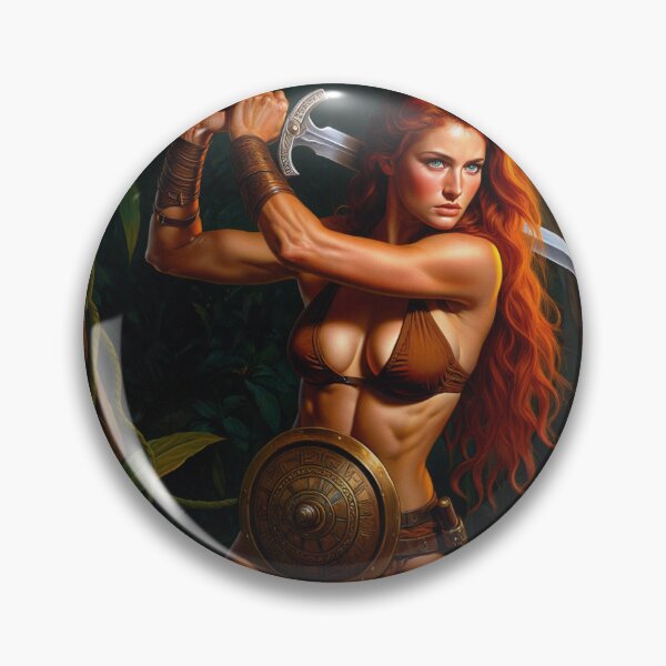Item preview,  Medieval Fantasy Swords woman warrior classic elegant fantasy illustration art designed and sold by Vintage Designs +.