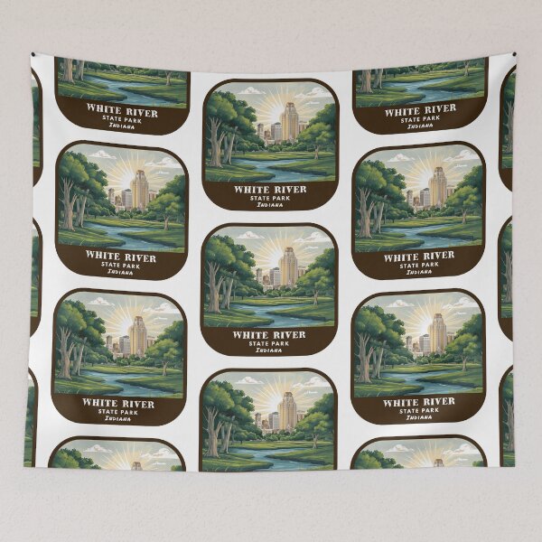 Item preview, Vintage White River State Park (Indiana State Park) designed and sold by RabbitK.