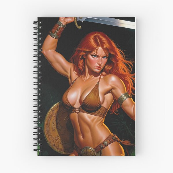 Item preview,  Medieval Fantasy Swords woman warrior classic elegant fantasy illustration art designed and sold by Vintage Designs +.