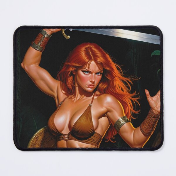 Item preview, Medieval Fantasy Swords woman warrior classic elegant fantasy illustration art designed and sold by Vintage Designs +.