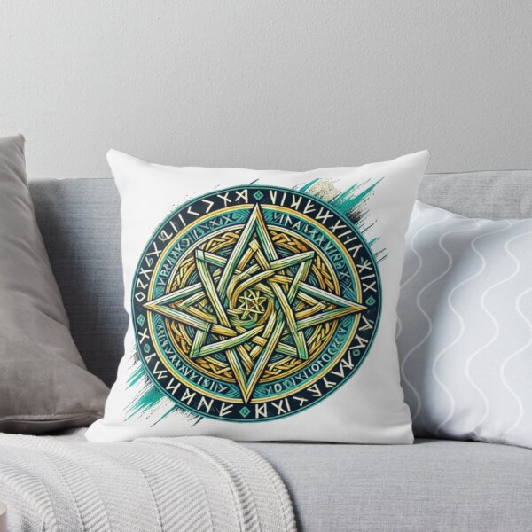 Item preview, Celtic Mandala Star with Elder Futhark Runes – Strength, Life, Protection designed and sold by CelticSoulShop.
