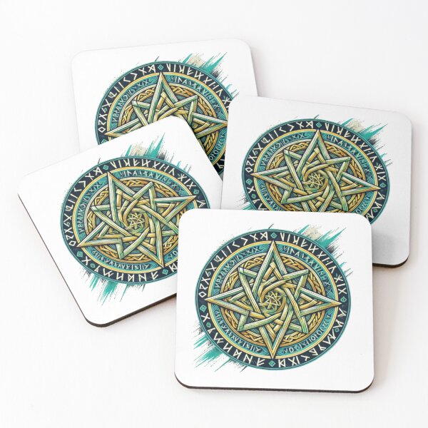 Item preview, Celtic Mandala Star with Elder Futhark Runes – Strength, Life, Protection designed and sold by CelticSoulShop.